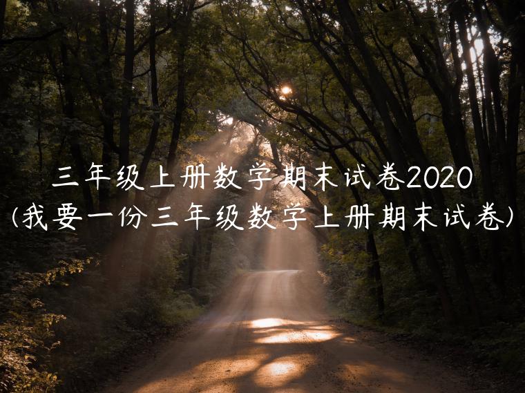 三年级上册数学期末试卷2020(我要一份三年级数学上册期末试卷)