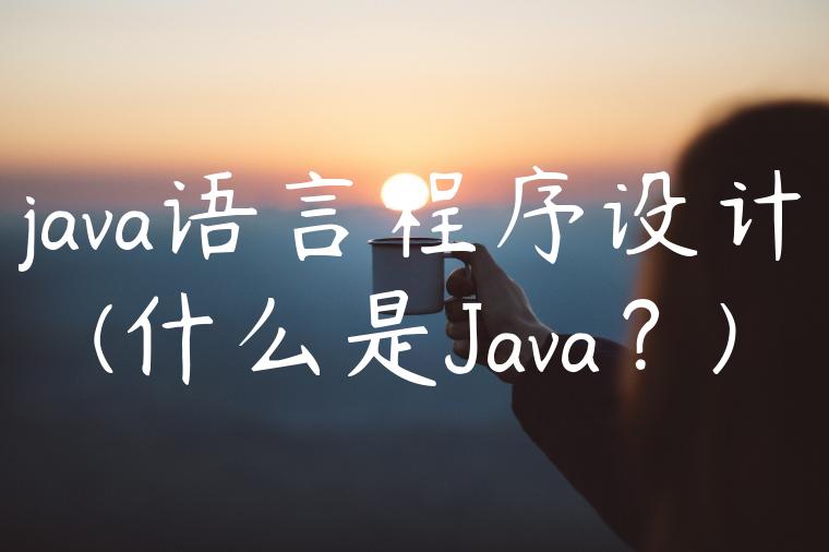 java语言程序设计(什么是Java？)