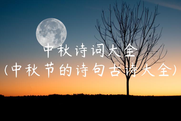 中秋诗词大全(中秋节的诗句古诗大全)