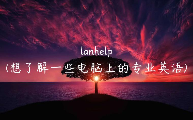 lanhelp(想了解一些电脑上的专业英语)