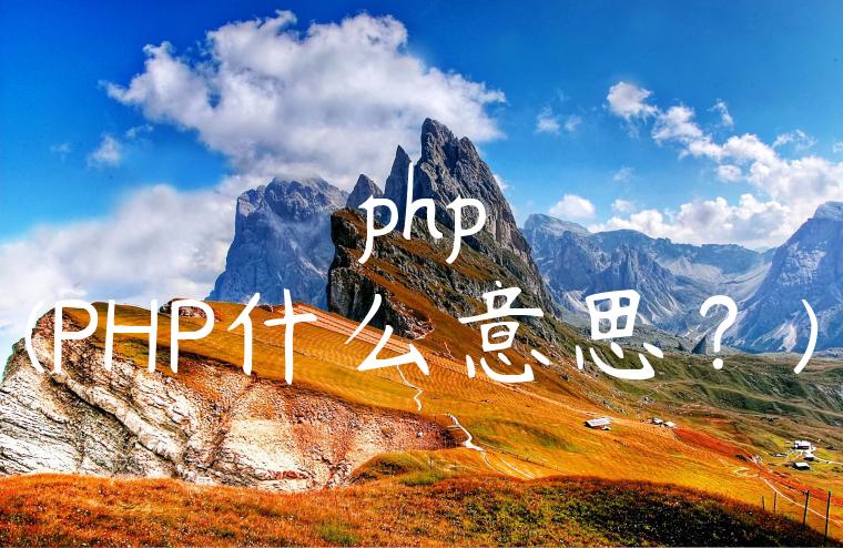 php(PHP什么意思？)