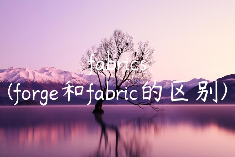 fabrics(forge和fabric的区别)