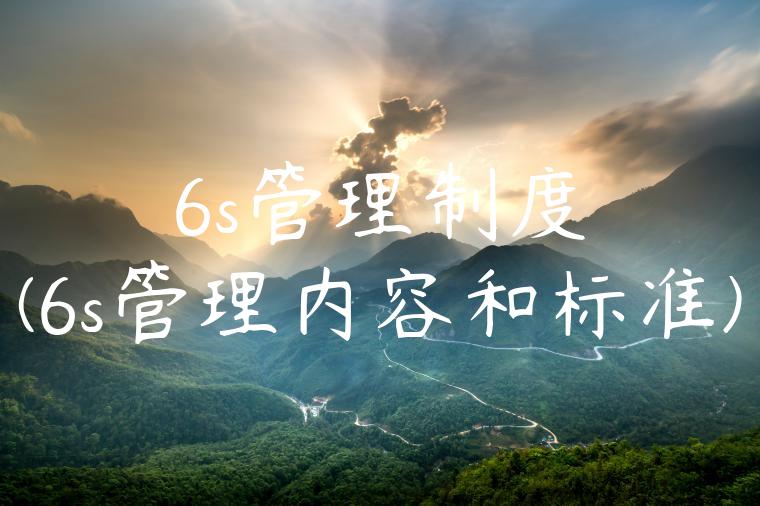 6s管理制度(6s管理内容和标准)