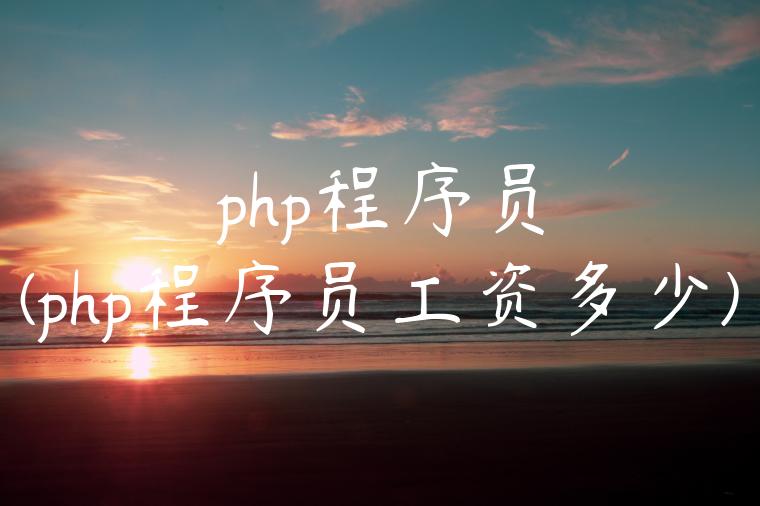 php程序员(php程序员工资多少)