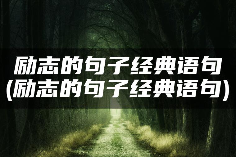 励志的句子经典语句(励志的句子经典语句)