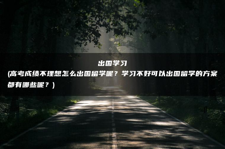 出国学习(高考成绩不理想怎么出国留学呢？学习不好可以出国留学的方案都有哪些呢？)