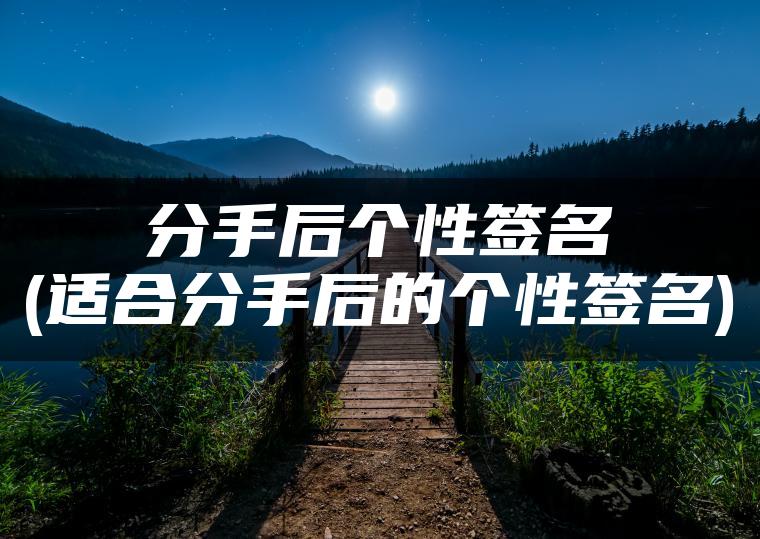 分手后个性签名(适合分手后的个性签名)