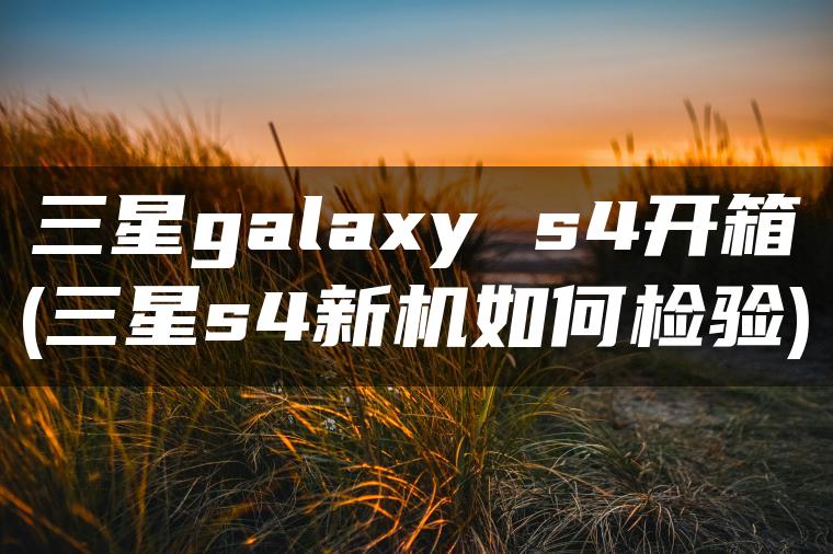 三星galaxy s4开箱(三星s4新机如何检验)