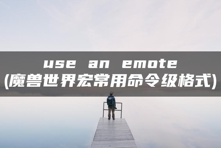 use an emote(魔兽世界宏常用命令级格式)