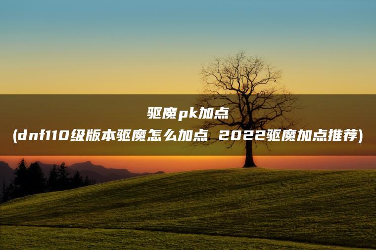 驱魔pk加点(dnf110级版本驱魔怎么加点 2022驱魔加点推荐)